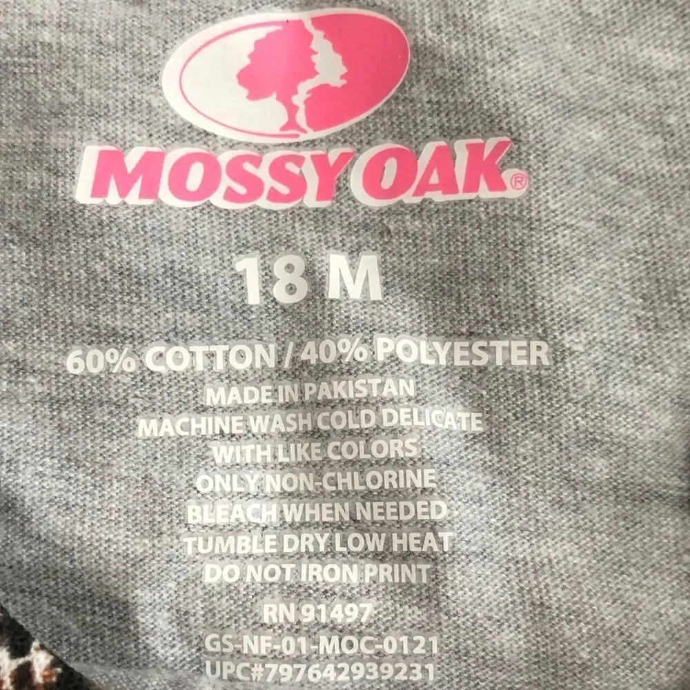 Mossy Oak Camouflage Baby Girl Onesie | Size 18 month